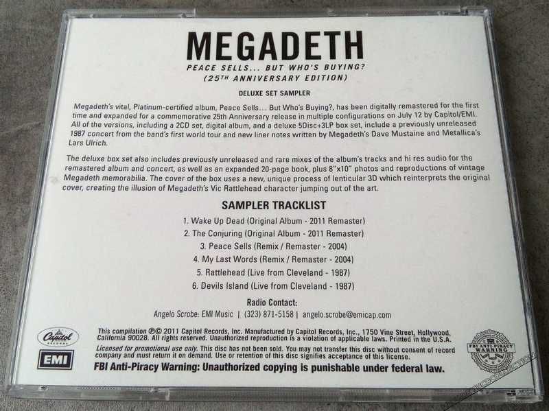 Megadeth Peace Sells Collection